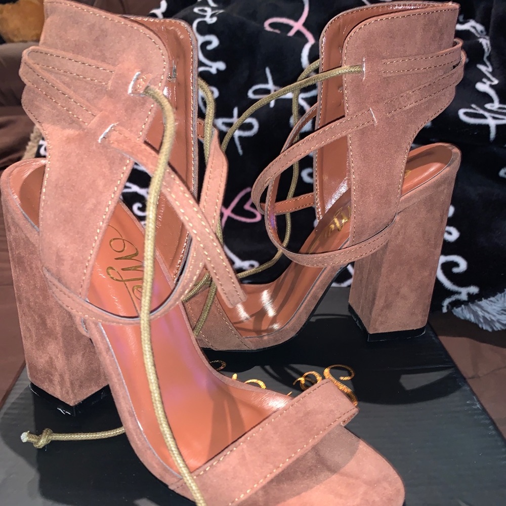 Brown Chunky Heels
